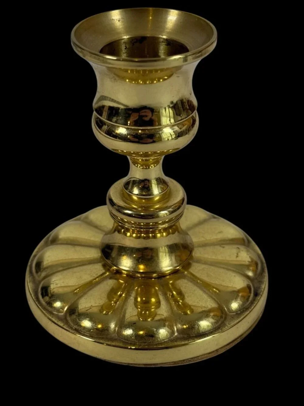 Baldwin Polished Brass Fluted Tape Candle Holder 3